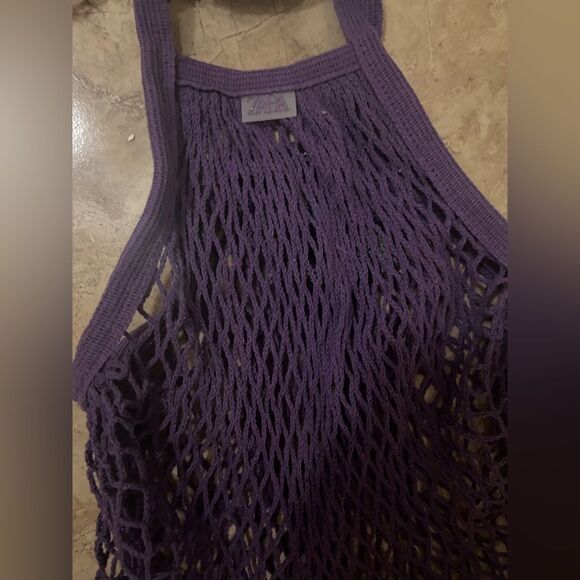 ZARA purple mesh bag - Picture 8 of 9